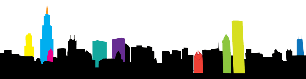 chicago skyline stylized